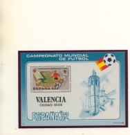 ESPAGNE - Feuillet Souvenir Du Championnat Mondial De Football 1982 -  N° 11 - VALENCIA - Commemorative Panes