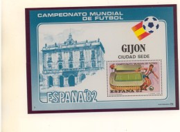 ESPAGNE - Feuillet Souvenir Du Championnat Mondial De Football 1982 -  N° 5 - GIJON - Commemorative Panes