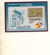 ESPAGNE - Feuillet Souvenir Du Championnat Mondial De Football 1982 -  N° 14 - ZARAGOZA - Commemorative Panes