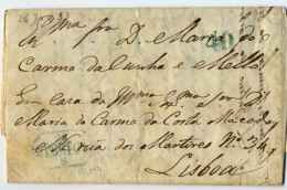 Prix Fixe En Baisse Avant Cloture Le 28 Mai PORTUGAL MARQUE POSTALE PORTO POUR LISBOA - ...-1853 Prephilately