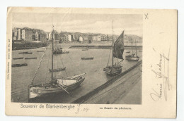 Belgique - Blankenberge Souvenir De Blankenberghe Le Bassin Des Pecheurs 1904 - Blankenberge