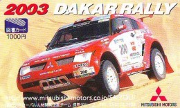 Télécarte Japon RALLYE RALLY RALLEY (1697) MITSUBISHI * AUTO * VOITURE * CAR  Phonecard JAPAN * RACING * TK * - Voitures