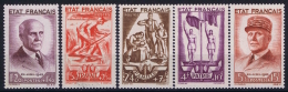 France: Yv Nr  577 - 580  MNH/**/postfrisch/neuf Sans Charniere 1943 1,5 F Has Some Lines At Bottom - Unused Stamps