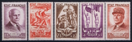 France: Yv Nr  577 - 580  MNH/**/postfrisch/neuf Sans Charniere 1943 1,5 F Has Some Lines At Bottom - Nuevos