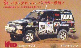 Télécarte Japon RALLYE RALLY RALLEY (1723) ISUZU * AUTO * VOITURE * CAR  Phonecard JAPAN * RACING * TK * - Voitures