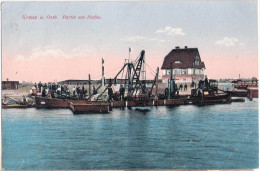 KREUZ Ostbahn Krzyz Wielkopolski Grenzmark Posen Partie Am Hafen Dampf Ramme Kaiausbau 25.7.1919 Gelaufen - Posen