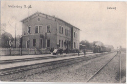 WOLDENBERG Neumark Lebus Bahnhof Dampflok Gelaufen Als Bahnpost BRESLAU KREUZ STETTIN 5.9.1905 - Neumark