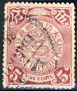 Stamp China Coil Dragon Chinese Imperial Post 5c 1898-1910 Used Lot17 - Gebraucht