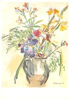 ILLUSTRATEUR  OSKAR KOKOSCHKA  VASE AUX FLEURS - Kokoschka