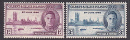 Gilbert And Ellice Islands SG 55-56 Victory MNH - Gilbert & Ellice Islands (...-1979)