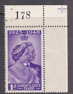 Gilbert And Ellice Islands SG 57 1949 Silver Wedding One Penny Violet MNH - Gilbert & Ellice Islands (...-1979)