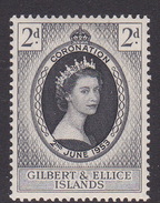 Gilbert And Ellice Islands SG 63 1953 Queen Eizabeth II Coronation Mint Hinged - Gilbert- Und Ellice-Inseln (...-1979)