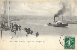 Le Havre (Seine-Inférieure) - Bateau à Vapeur Dans L'Avant-Port - Carte LL Précurseur N° 104 - Port