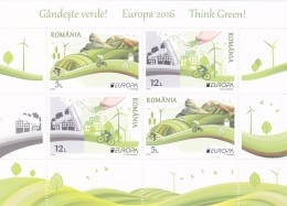 ROMANIA 2016 EUROPA - BIKE, BICYCLE,TRACTOR,WIND POWER,THINK GREEN!, S/S-Block I (WITH 2 SETS) MNH ** - 2016