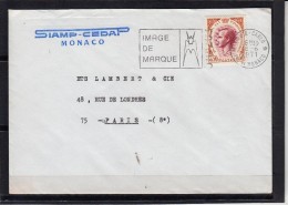 Lettre De   MONACO  Le  18 6 1971    Entete  Pub "SIAMP-CEDAP "  Secap  IMAGE DE MARQUE Pour  PARIS 8eme - Cartas & Documentos