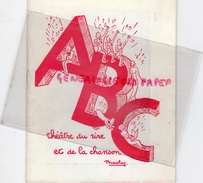 PROGRAMME THEATRE DU RIRE CHANSON-11 BD POISSONNIERE-PARIS-LEON LEDOUX-BOURVIL-GUETARY-LOPEZ-VINCY-LA ROUTE FLEURIE - Programma's