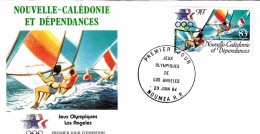 20 JUIN 1984 NOUVELLE CALEDONIE FDC JEUX OLYMPIQUES LOS ANGELES /  371 - Segeln