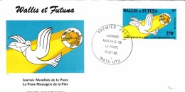 WALLIS ET FUTUNA FDC 1986 MATA-UTU JOURNEE MONDIALE DE LA POSTE  /  5454 - FDC