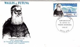 WALLIS ET FUTUNA FDC 1987 MATA-UTU 150ème ANNIVERSAIRE DE L'ARRIVEE DES PREMIERS MISSIONNAIRES  /  7892 - FDC