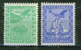 Poste Aérienne - YOUGOSLAVIE - 1934 - Avion Surbvolant Le Lac De Bled, L'église D'Oplenac - N° 2 - 4 ** - Posta Aerea