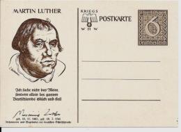 CPSM Allemagne Germanie Entier Postal Non Circulé Patriotique Période Guerre Nazis Martin LUTHER - Autres & Non Classés