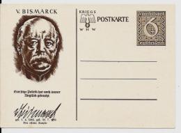 CPSM Allemagne Germanie Entier Postal Non Circulé Patriotique Période Guerre Nazis BISMARCK - Autres & Non Classés