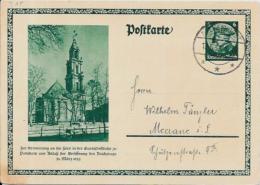 CPSM Allemagne Germanie Entier Postal Circulé Patriotique Période Guerre Nazis - Other & Unclassified
