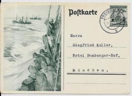 CPSM Allemagne Germanie Entier Postal Circulé Patriotique Période Guerre Nazis - Sonstige & Ohne Zuordnung