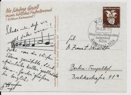 CPSM Allemagne Germanie Entier Postal Circulé Patriotique Période Guerre Nazis Carnaval 1939 - Other & Unclassified