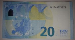 20 EURO S008A2 Draghi Italy Serie SE114 Perfect UNC - 20 Euro