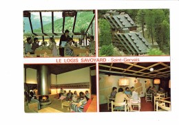 Cpm - 74 - LE LOGIS SAVOYARD - SAINT-GERVAIS Décor Mural En Bois Cartes à Jouer - Roi Carreau Pique - Cheminée - Playing Cards