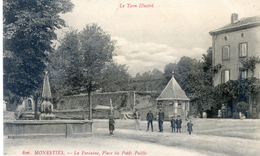 Tarn - Monesties - La Fontaine, Place Du Poids Public - Monesties