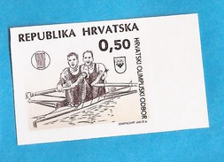 1995  RUDERN  NOK-OLYMPISCHE KOMITEE HRVATSKA KROATIEN RRR  IMPERFORATE RRR DRUCKPHASE I  OLYMPISCHE GEDENK  MNH - Rowing