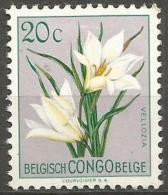 Belgian Congo - 1952 Flowers Series 20c MH   SG 298  Sc 265 - Nuevos