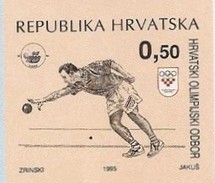 1995   BOCCE PETANQUE  NOK-OLYMPISCHE KOMITEE HRVATSKA KROATIEN RRR  IMPERFORATE RRR    MNH - Bowls