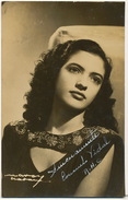 Real Photo Consuelo Vidal  Beautiful Cuban Actress Autograph Firmada Por Ella - Cuba