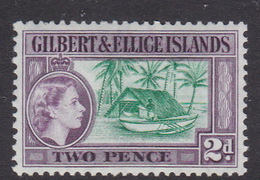 Gilbert And Ellice Islands SG 66 1956 Queen Elizabeth II Two Pence Mint Light Hinged - Gilbert- Und Ellice-Inseln (...-1979)