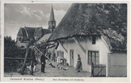 Ostseebad WUSTROW Fischland Darss Altes Bauernhaus Ländliche Idylle Mit Dorfkirche Belebt 6.6.1928 Gelaufen - Ribnitz-Damgarten