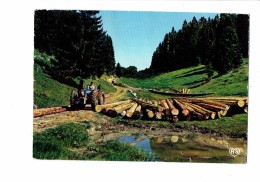 Cpm - Paysage Jurassien - Franche Comté - Homme Sur Tracteur Troncs Arbres - - Traktoren