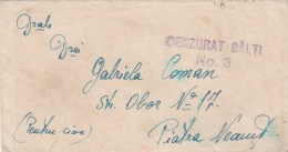 #BV5858 CENSORED BALTI, NO. 3, COVER WITH STAMPS, MOLDOVA. - Lettres 2ème Guerre Mondiale