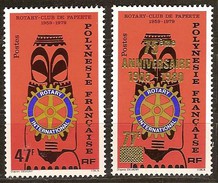 Polynesie Française  1979 Yvertn° 145-146 *** MNH Cote 11,90 Euro  Rotary Club - Neufs