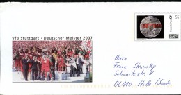 BUND UI-1 Privat-Umschlag FUSSBALL DEUTSCHER MEISTER VfB Stuttgart 2007 - Enveloppes Privées - Oblitérées