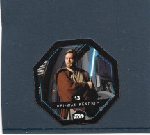 JETON 2015 COLLECTOR. STAR WARS ( LECLERC ).  OBI - WAN KENOBI. N° 13  ( COSMIC SHELLS - Episodio II