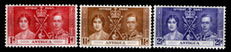 Antigua-026 - 1937- Yvert & Tellier N. 78 (+) LH, 79,80 (++) MNH - Privi Di Difetti Occulti - - 1858-1960 Kolonie Van De Kroon