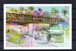 MAYOTTE 2004 CARTE MAXIMUM TIMBRE N°166 LE PONT DE LA RIVIERE KWALE - Autres & Non Classés