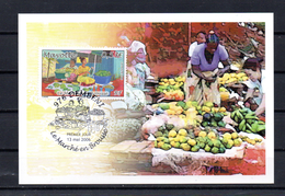 MAYOTTE 2006 CARTE MAXIMUM TIMBRE N°189 LE MARCHE EN BROUSSE - Altri & Non Classificati