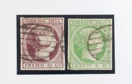 18, 20 º 12 Cuartos Violeta Y 5 Reales Verde. BONITOS. @Edifil 2017: 340€ - Nuevos