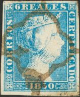 4 º 6 Reales Azul. MAGNIFICO. Cert. CEM. @Edifil 2017: 1140€ - Ungebraucht