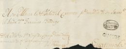 SOBRE (1816ca). Frente De Plica Judicial De CAMPECHE (MEJICO) A GUATEMALA. Marcas CAMPECHE Y FRANCA / CANOBAS (P.E.1 Y P - ...-1850 Prefilatelia