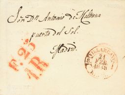 SOBRE 1848. ANZO (BURGOS) A MADRID. Baeza VILLARCAYO / RIOJA. MAGNIFICA. - ...-1850 Prephilately